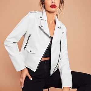 COPY - white faux leather jacket